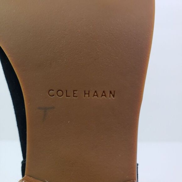 Cole Haan Alayna Slouch Womens Size 6.5 Black Suede Slouch Heeled Booties Boots - Picture 10 of 11